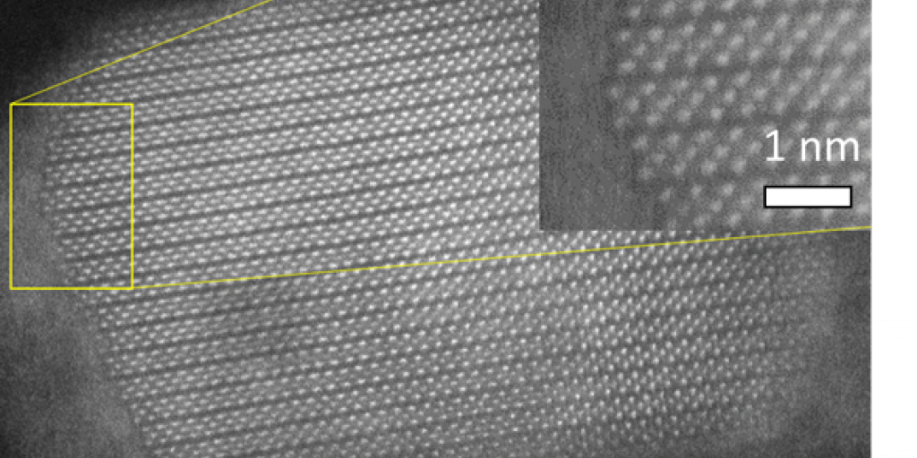 HAADF-STEM image of a single nanocrystal